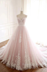A Line Straps Tulle Lace Appliques Semi Formal Prom Dresses Off Shoulder Floor Length Beautiful